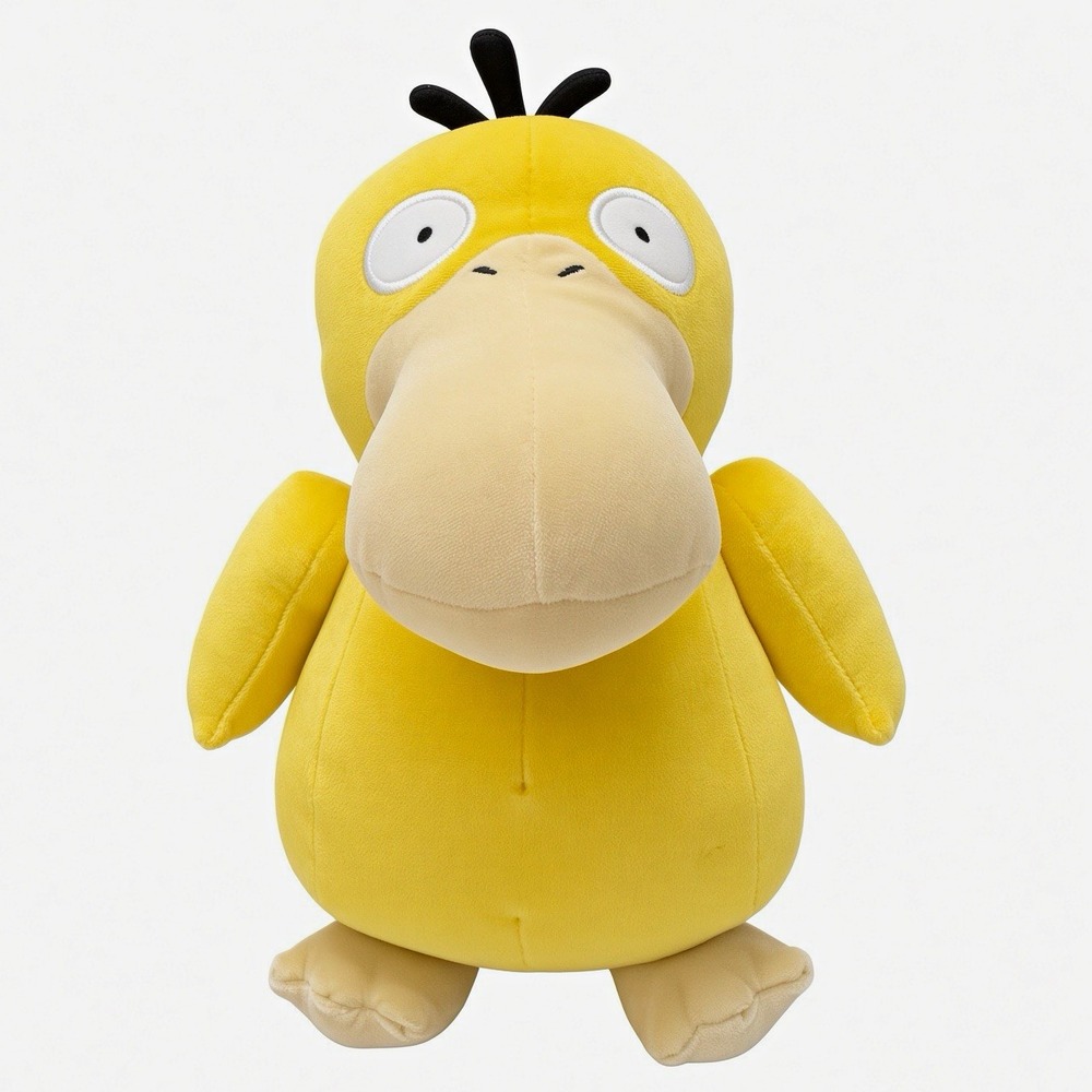 Pokémon Official Psyduck Plush Yellow Duck Stuffed Animal Soft Toy